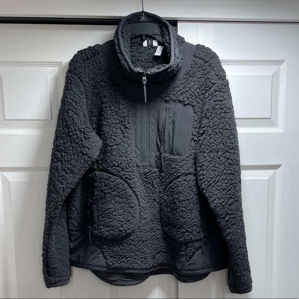 Zella Mix It Up Faux Shearling Half Zip Pullover